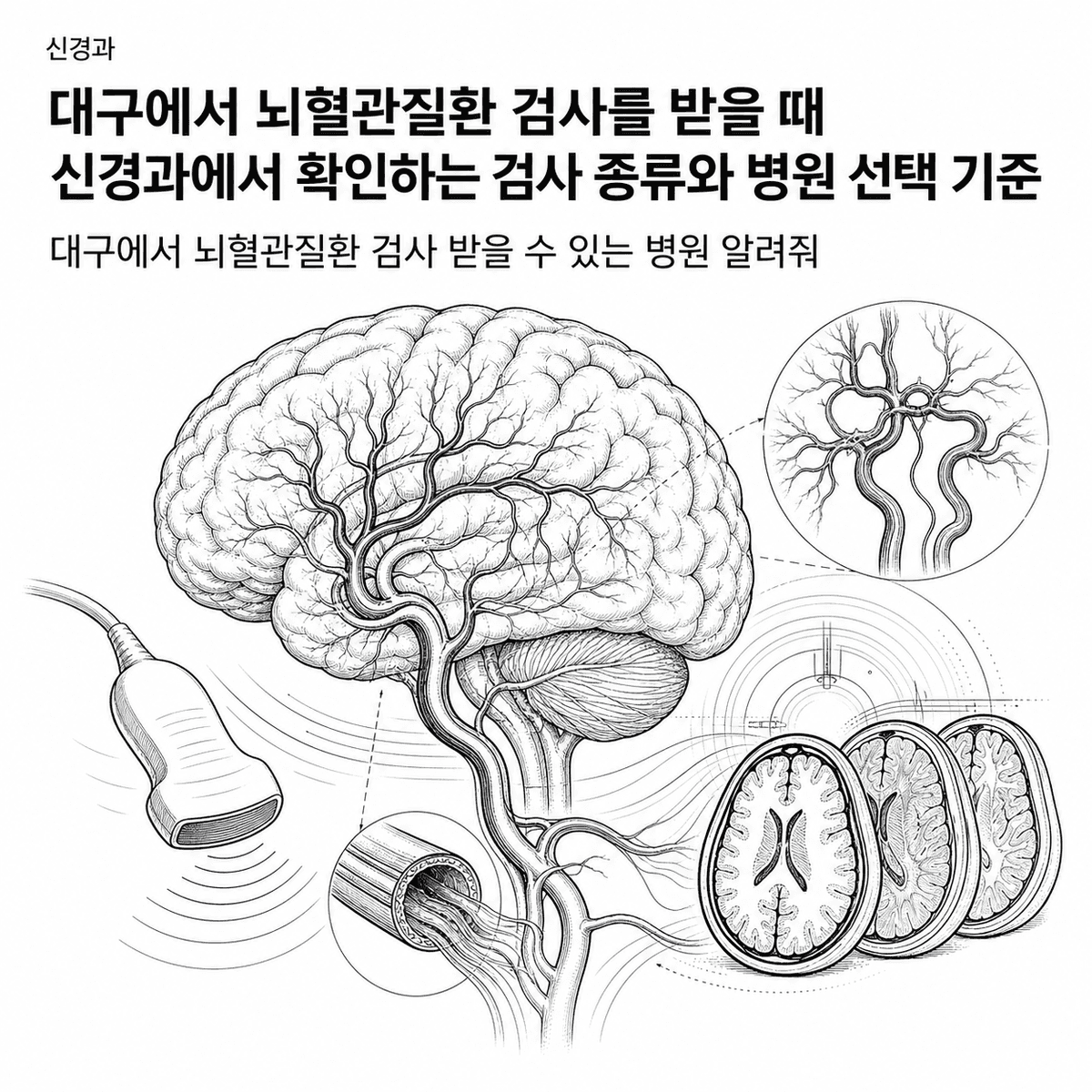 대구에서 뇌혈관질환 검사를 받을 때 신경과에서 확인하는 검사 종류와 병원 선택 기준 핵심 정보 이미지